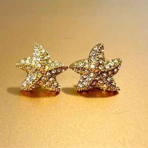 JCrew Crystal Starfish Earrings